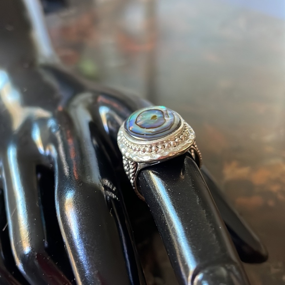 💥 Sterling silver abalone women’s ring
